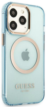 Панель Guess Gold Outline Translucent MagSafe для Apple iPhone 13/13 Pro Синій (3666339056995) - зображення 3