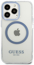 Etui plecki Guess Metal Outline Magsafe do Apple iPhone 13/13 Pro Blue (3666339057237) - obraz 2
