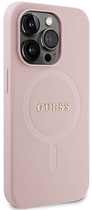 Etui plecki Guess Saffiano MagSafe do Apple iPhone 13/13 Pro Pink (3666339156121) - obraz 3