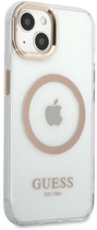 Etui plecki Guess Metal Outline Magsafe do Apple iPhone 13 Gold (3666339057145) - obraz 3