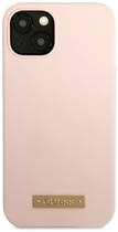 Etui plecki Guess Silicone Logo Plate MagSafe do Apple iPhone 13 Pink (3666339056865) - obraz 2