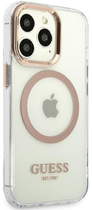 Etui plecki Guess Metal Outline Magsafe do Apple iPhone 13 Pro Max Gold (3666339057169) - obraz 3
