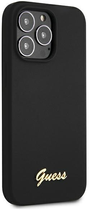 Панель Guess Silicone Script Gold Logo MagSafe для Apple iPhone 13 Pro Max Чорний (3666339037116) - зображення 3