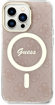 Etui plecki Guess 4G MagSafe do Apple iPhone 14 Pro Pink (3666339118280) - obraz 2