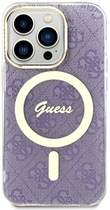 Etui plecki Guess 4G MagSafe do Apple iPhone 14 Pro Purple (3666339118242) - obraz 2
