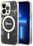 Панель Guess Golden Marble MagSafe для Apple iPhone 14 Pro Чорний (3666339115777) - зображення 1