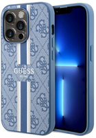 Etui plecki Guess 4G Printed Stripes MagSafe do Apple iPhone 14 Pro Blue (3666339119997) - obraz 1