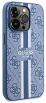 Панель Guess 4G Printed Stripes MagSafe для Apple iPhone 14 Pro Синій (3666339119997) - зображення 3