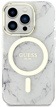 Панель Guess Marble MagSafe для Apple iPhone 14 Pro Білий (3666339118327) - зображення 2