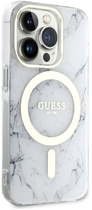 Панель Guess Marble MagSafe для Apple iPhone 14 Pro Білий (3666339118327) - зображення 3