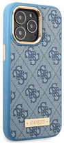 Панель Guess 4G Logo Plate MagSafe для Apple iPhone 14 Pro Синій (3666339070007) - зображення 3