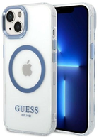 Etui plecki Guess Metal Outline Magsafe do Apple iPhone 14 Plus Blue (3666339069797) - obraz 1