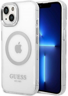 Панель Guess Metal Outline Magsafe для Apple iPhone 14 Plus Сріблястий (3666339069834) - зображення 1