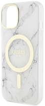 Панель Guess Marble MagSafe для Apple iPhone 14 Plus Білий (3666339127275) - зображення 3