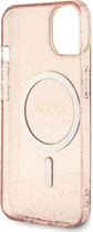 Панель Guess Glitter Gold MagSafe для Apple iPhone 14 Рожевий (3666339125868) - зображення 2