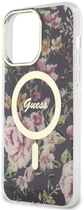 Панель Guess Flower MagSafe для Apple iPhone 14 Pro Max Чорний (3666339115548) - зображення 3