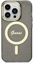 Панель Guess Glitter Gold MagSafe для Apple iPhone 14 Pro Max Чорний (3666339125592) - зображення 2