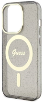 Панель Guess Glitter Gold MagSafe для Apple iPhone 14 Pro Max Чорний (3666339125592) - зображення 3