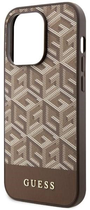 Etui plecki Guess G Cube Stripes MagSafe do Apple iPhone 14 Pro Max Brown (3666339112493) - obraz 3