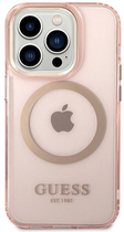Панель Guess Gold Outline Translucent MagSafe для Apple iPhone 14 Pro Max Рожевий (3666339069698) - зображення 2
