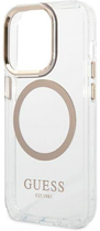 Панель Guess Metal Outline Magsafe для Apple iPhone 14 Pro Max Золотий (3666339069735) - зображення 3