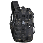 Тактичний однолямковий рюкзак Camotec з прихованим відділенням для зброї TCB Multicam Black - зображення 1
