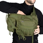 Тактичний однолямковий рюкзак Camotec з прихованим відділенням для зброї TCB Олива - зображення 12