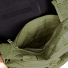 Тактичний однолямковий рюкзак Camotec з прихованим відділенням для зброї TCB Олива - зображення 13