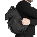 Тактический однолямочный рюкзак Camotec скрытым отделением для оружия TCB Black - изображение 10
