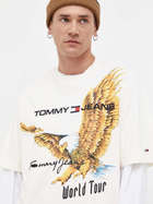 Koszulka męska bawełniana Tommy Jeans DM0DM17737 XL Jasnobeżowa (8720644985809) - obraz 4