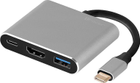 Adapter Tracer A-1 USB Type-C, HDMI 4K, USB 3.0, PDW 100W (TRAPOD46847) - obraz 1