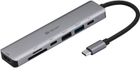 Adapter Tracer A-2 USB Type-C z czytnikiem kart, HDMI 4K, USB 3.0, PDW 60W (TRAPOD46997) - obraz 1