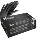 Перчатки нитриловые Hoffen размер XS 50 пар Черные (CM_66010) - изображение 2