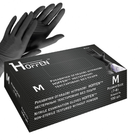 Рукавички нітрилові Hoffen розмір M 50 пар Чорні (CM_66008) - зображення 2
