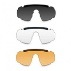 Захисні балістичні окуляри Wiley X® Sabre Advanced Сірі/Прозорі/Помаранчеві лінзи - изображение 4