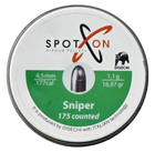 Кулі для пневматики Spoton Sniper 1,1 гр. кал.4.5мм 250шт (050845) - зображення 3