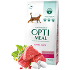 Сухой корм для кошек Optimeal Extra Taste с высоким содержанием телятины