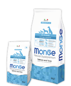 Сухий корм Monge Dog All breeds Hypoallergenic Salmon&Tuna для дорослих собак всіх порід зі смаком рису та лосося