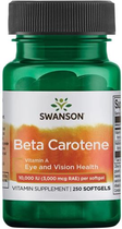 Дієтична добавка Swanson Бета-каротин Вітамін А 10.000 IU 250 капсул (0087614010106) - зображення 1