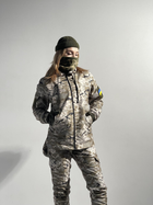 Зимовий костюм 'Terra Hot' світлий жіночий піксель + бафф хакі та рукавички L - зображення 7