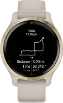 Zegarek sportowy Garmin Venu 2S Gold Bezel with Light Sand Case and Silicone Band (010-02429-11) - obraz 7