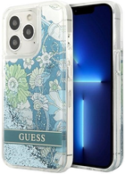 Панель Guess Flower Liquid Glitter для Apple iPhone 13/13 Pro Green (3666339041373)