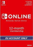 Nintendo Switch Online 12 Mont Individual Membership | Europe (ключ активації)