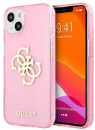 Etui plecki Guess Glitter 4G Big Logo do Apple iPhone 13 mini Pink (3666339024475) - obraz 1