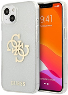 Панель Guess Glitter 4G Big Logo для Apple iPhone 13 mini Transparent (3666339024512)