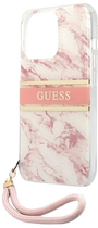 Панель Guess Marble Strap Collection для Apple iPhone 13 Pro Max Pink (3666339023102) - зображення 1