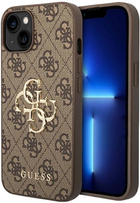 Панель Guess 4G Big Metal Logo для Apple iPhone 14 Brown (3666339066284) - зображення 1