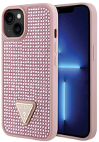 Панель Guess Rhinestone Triangle для Apple iPhone 14 Pink (3666339120092) - зображення 1
