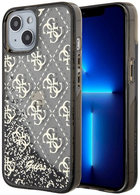 Панель Guess Liquid Glitter 4G Transculent для Apple iPhone 14 Black (3666339116194) - зображення 1