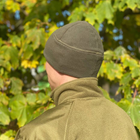 Флісова зимова тактична шапка M-KET Хакі чоловіча та жіноча для щоденного носіння або як підшоломник розмір універсальний 55-57 - зображення 3